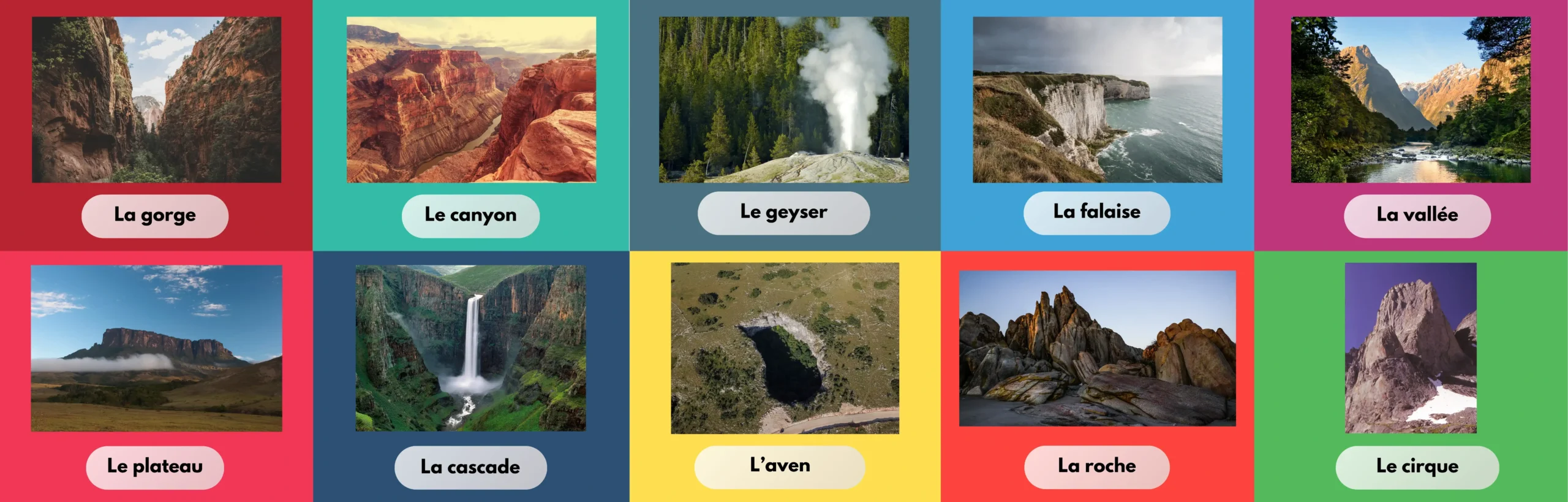 Gorges, Canyons, and Geysers