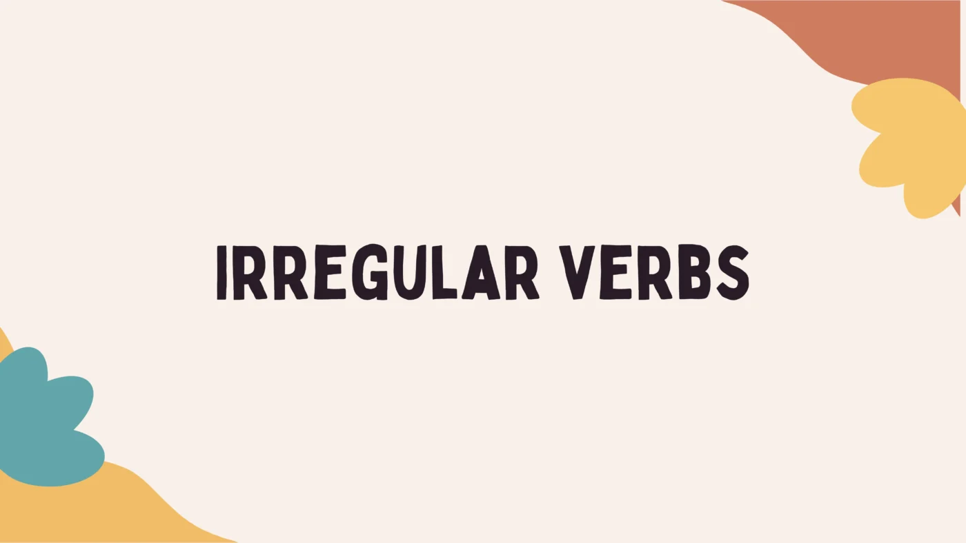 Irregular verbs in french